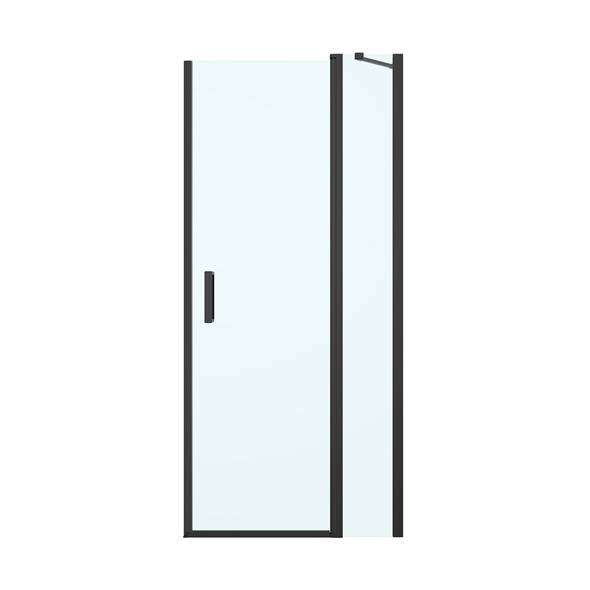 Oltens Verdal sprchové dvere 120 cm výklopné čierna matná/priehľadné sklo 21206300