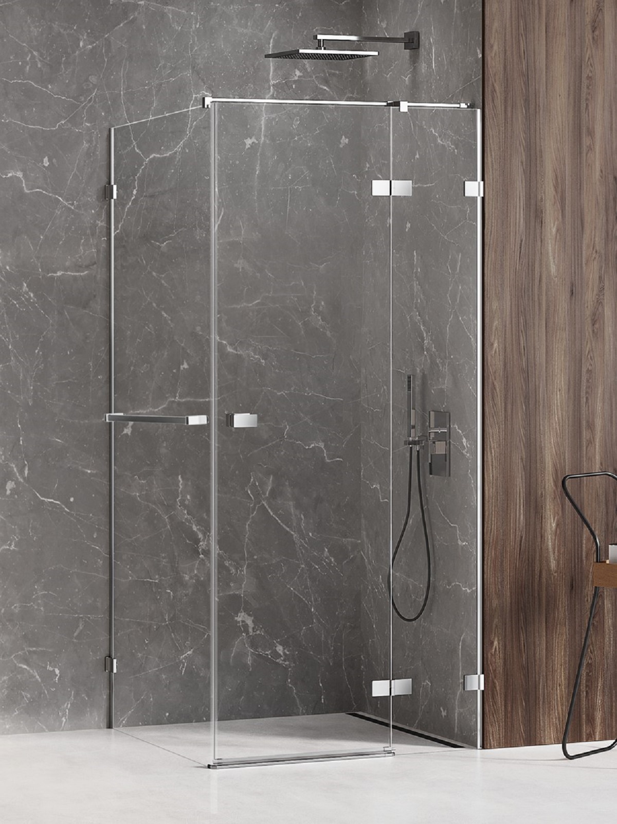 New Trendy Avexa sprchovací kút 120x110 cm štvorcová chromová lesklé/priehľadné sklo EXK-2436