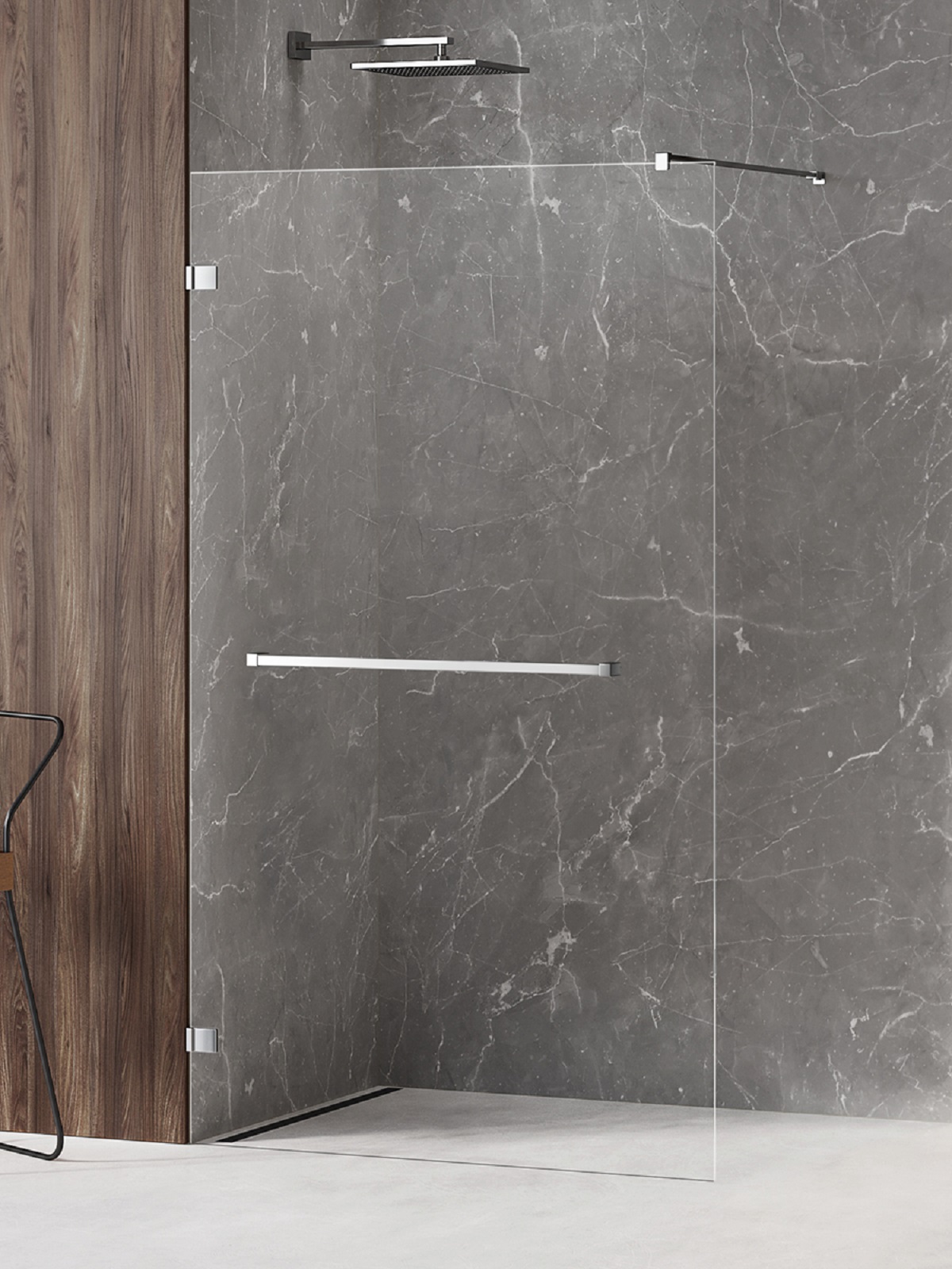 New Trendy Avexa stena sprchovacieho kúta 140 cm chróm lesklý/sklo priehľadné EXK-2532