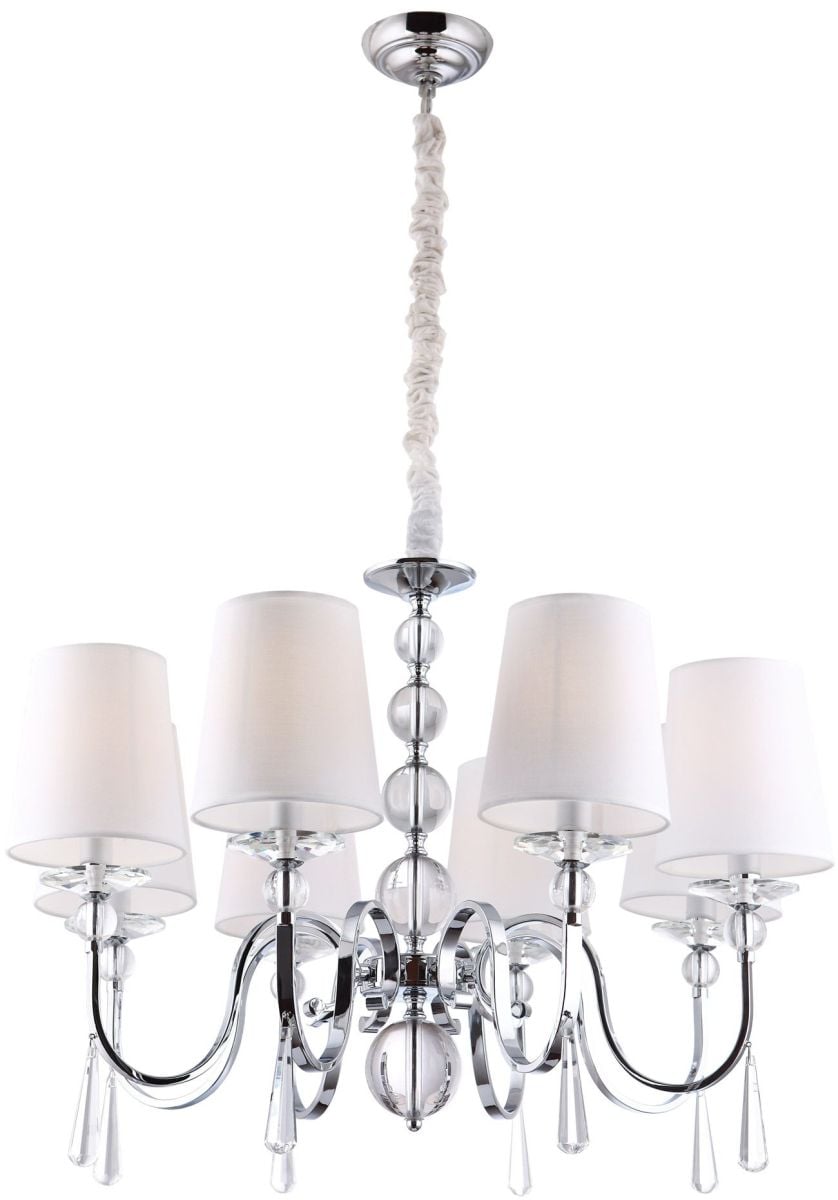 MaxLight Charlotte závesné svietidlo x40 W biela-chrómová P0110