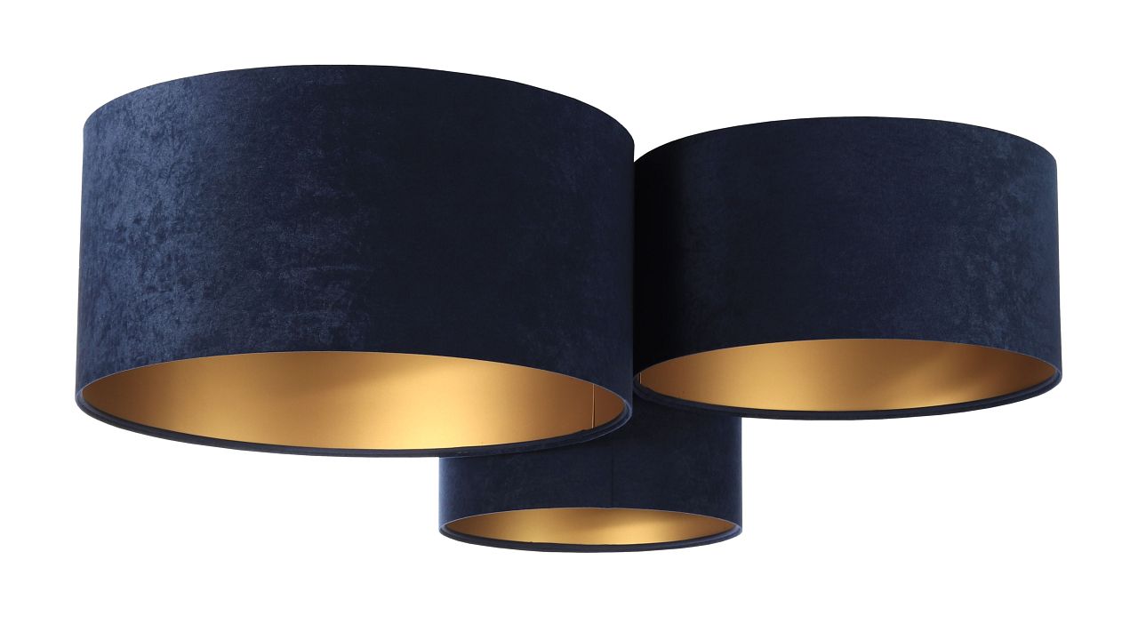 BPS Koncept Plafoniady stropné svietidlo 3x60 W zlatá-námornícka modrá 080-044