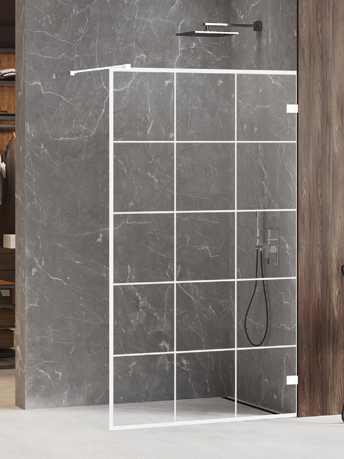 New Trendy Avexa White stena sprchového kúta walk -in 140 cm EXK-2989