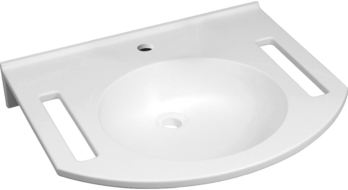 Geberit Publica umývadlo 60x55.5 cm klasické umývadlo pre zdravotne postihnutých biela 402160016