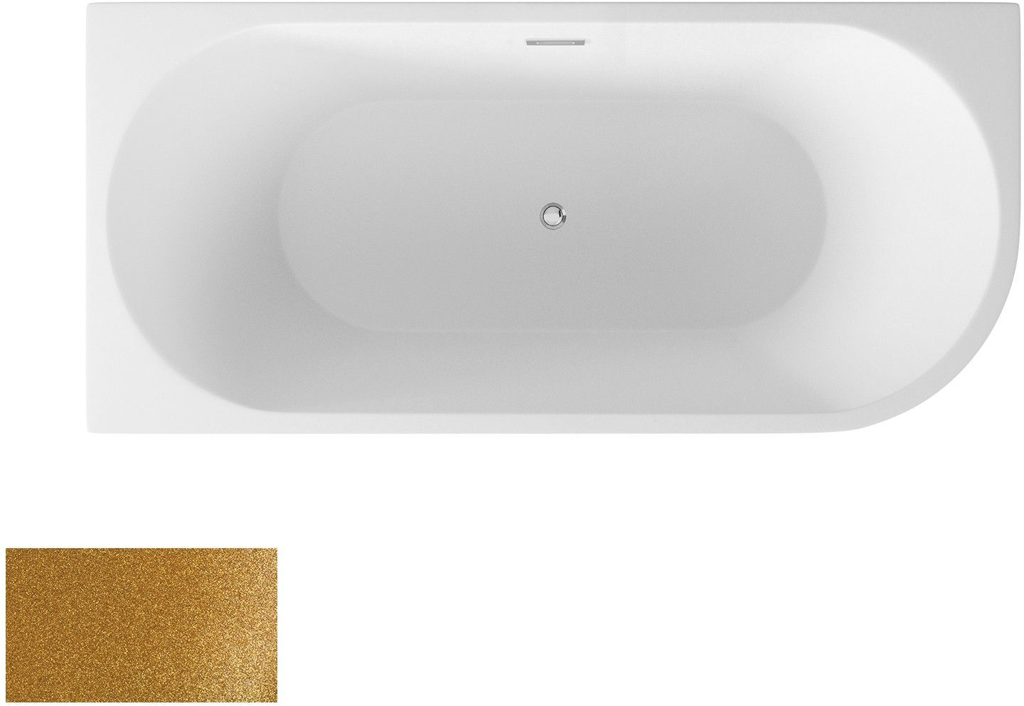 Besco Zoya nástenná vaňa 150x75 cm obdĺžnikové biela #WA-150-ZLZL