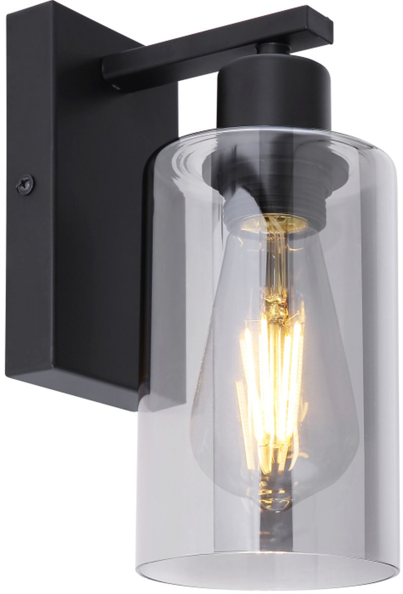 Globo Lighting Hadera nástenná lampa 1x60 W čierna-dymová 15465W