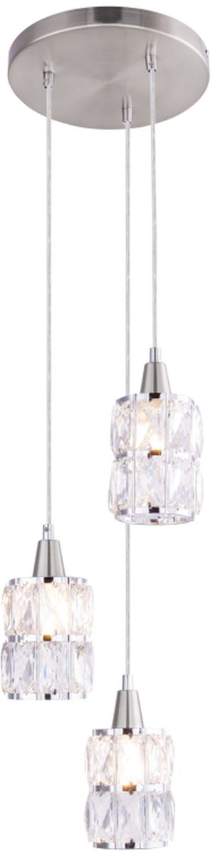 Globo Lighting Wolli závesné svietidlo 3x4 W chrómová-krištáľová 15760-3