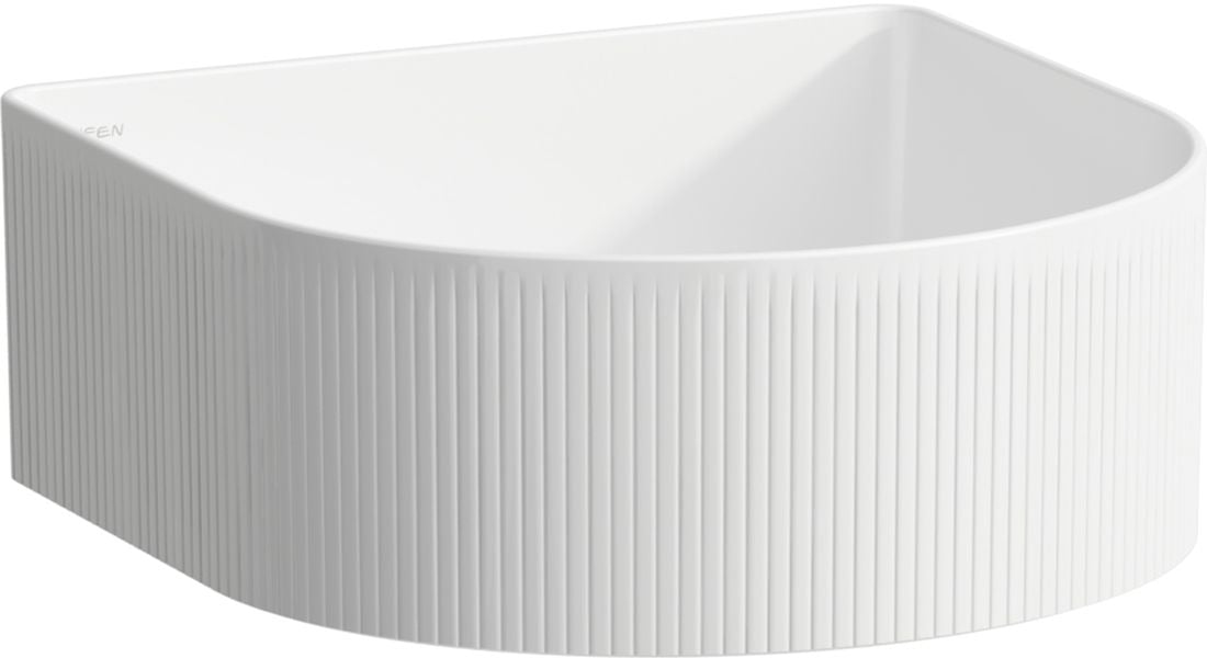 Laufen Sonar umývadlo 34x34 cm polokrúhly pultové umývadlo biela lesklá H8123410001121