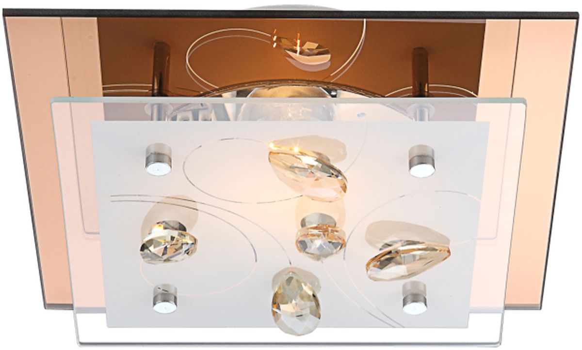 Globo Lighting Ayana stropné svietidlo 1x40 W biela-zlatá-opalová 40412