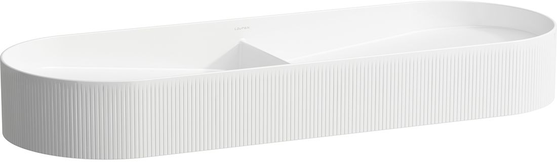 Laufen Sonar umývadlo 100x37 cm polokrúhly pultové umývadlo-dvojité biela H8123497571121