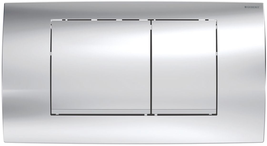 Geberit Twinline splachovacie tlačidlo do toalety lesklý chróm-matný chróm 115.899.KH.1