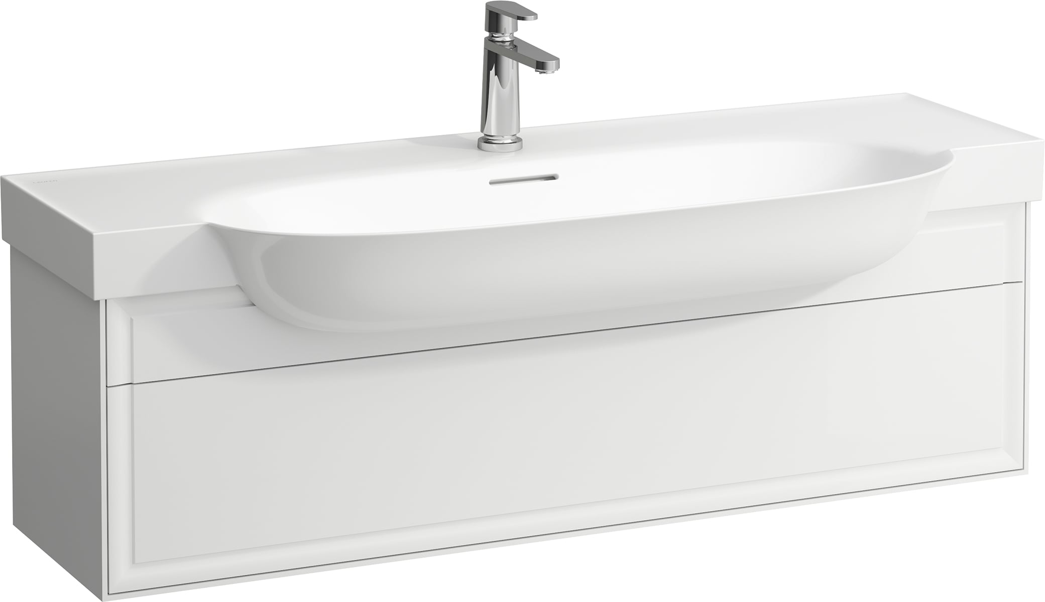 Laufen The New Classic skrinka 117.6x31.6x34.4 cm závesná kúpeľňová skrinka pod umývadlo biela H4060510856311