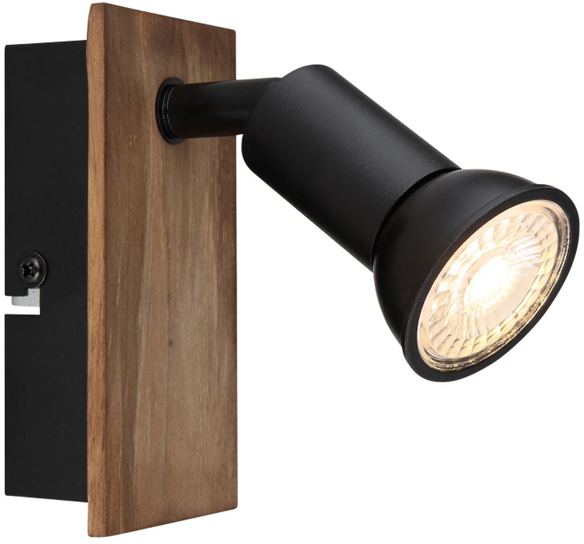 Globo Lighting Drew nástenná lampa 1x35 W čierna-drevená 57998-1W