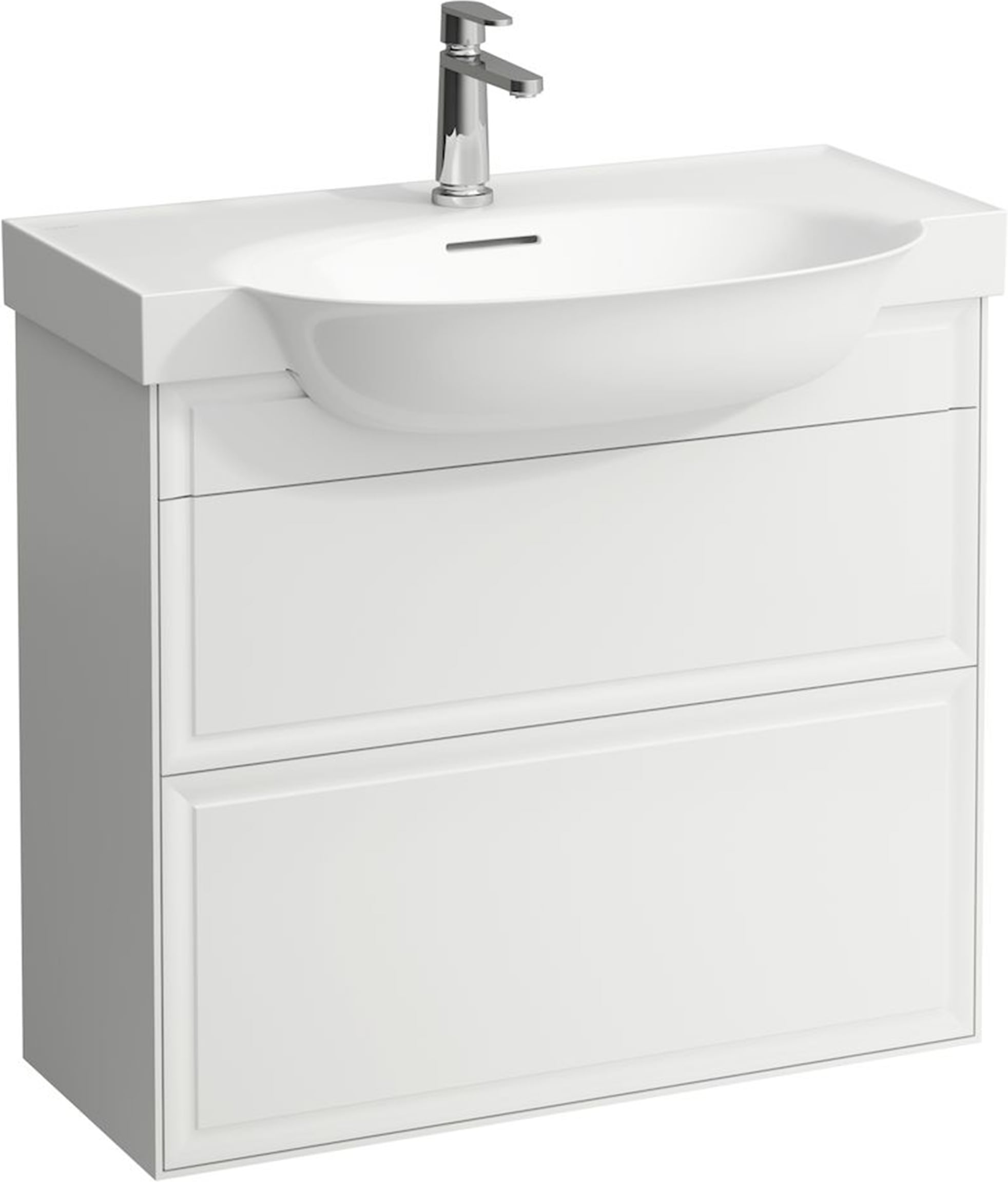 Laufen The New Classic skrinka 77.6x31.6x67.7 cm závesná kúpeľňová skrinka pod umývadlo biela H4060420856311
