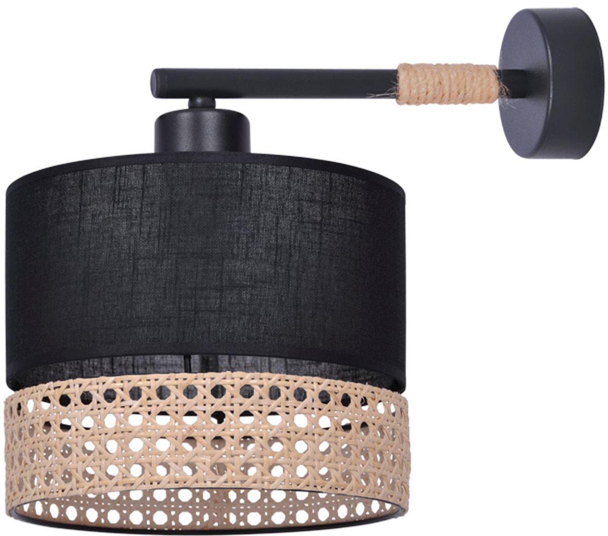 Kaja Vimbo nástenná lampa 1x40 W čierna-béžová K-4368