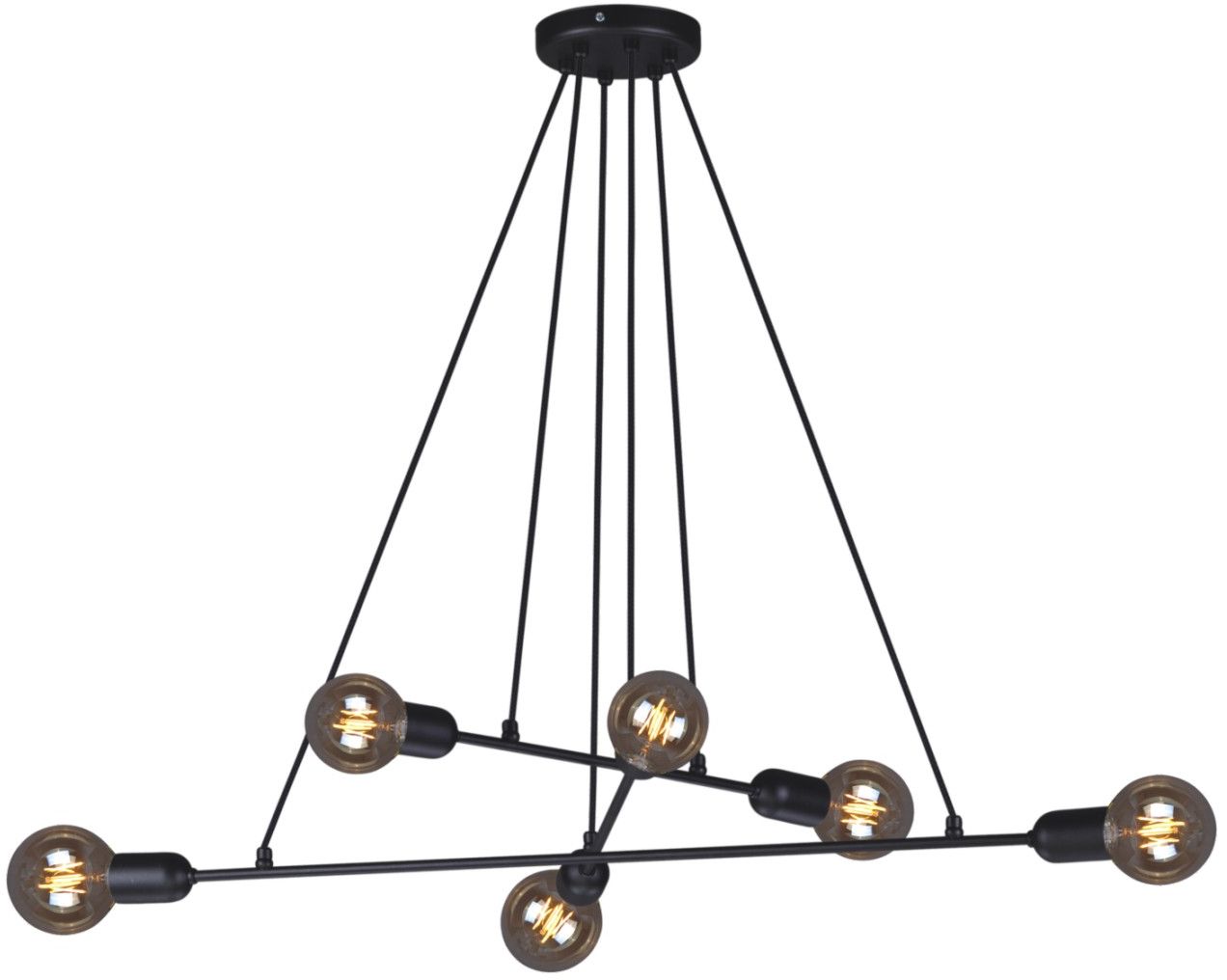 Kaja Sitya Black závesné svietidlo 6x60 W čierna K-4381