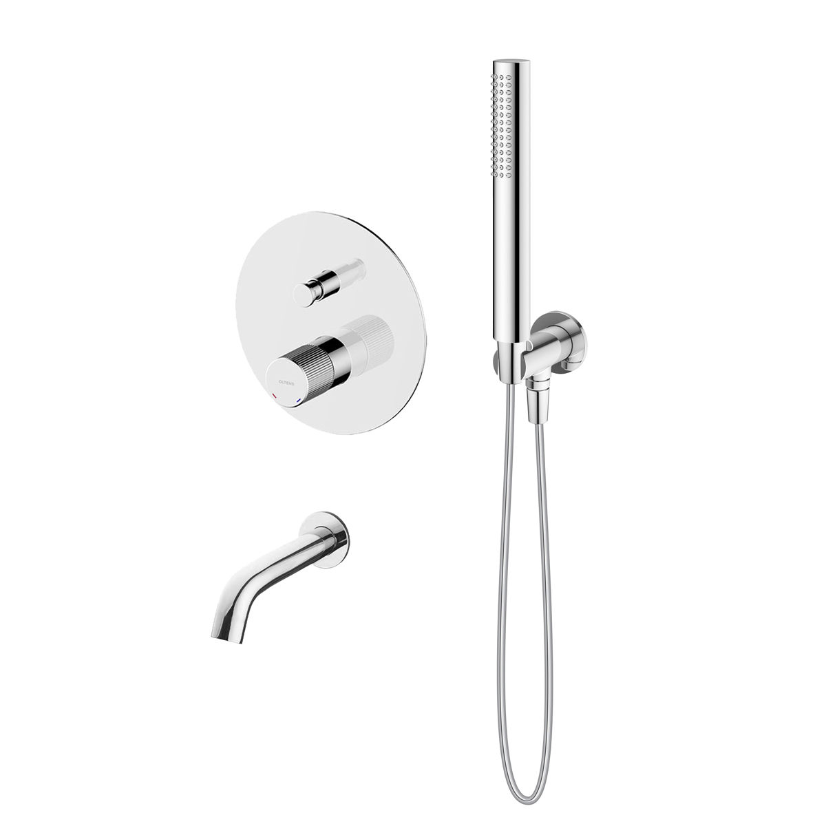 Súprava vaňová/sprchová batéria Oltens Hamnes 34106100, výtoková rúra batérie Oltens Molle 39100100, 37102100, 39304100, 37200100