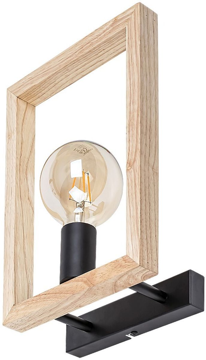 Rabalux Indigo nástenná lampa 1x40 W čierna-drevená 2289