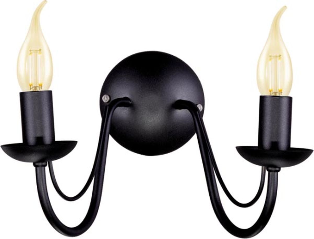 Kaja Bartez nástenná lampa 2x40 W čierna K-3994