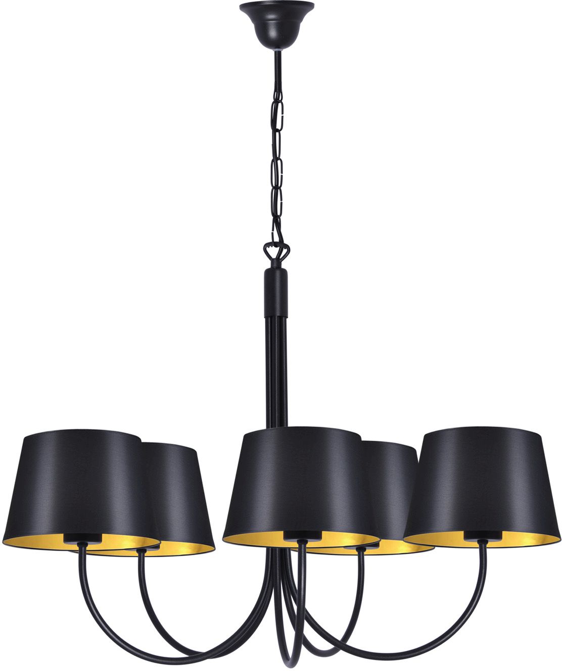 Kaja Sasto závesné svietidlo 1x40 W čierna-zlatá K-4336