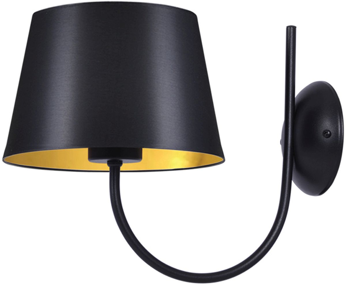 Kaja Sasto nástenná lampa 1x40 W čierna-zlatá K-4337