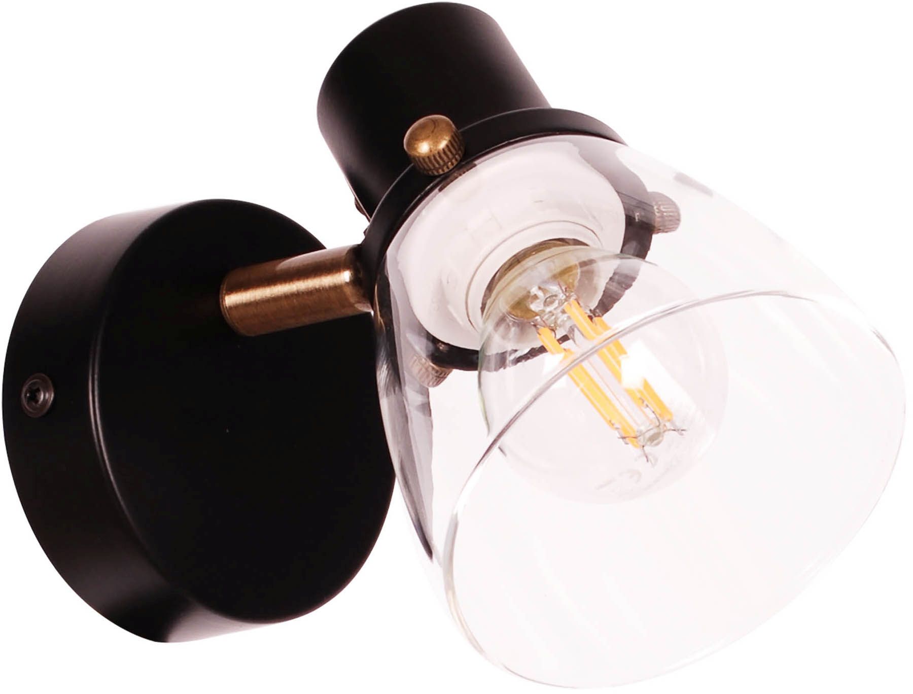 Kaja Elnis nástenná lampa 1x25 W čierna K-8122