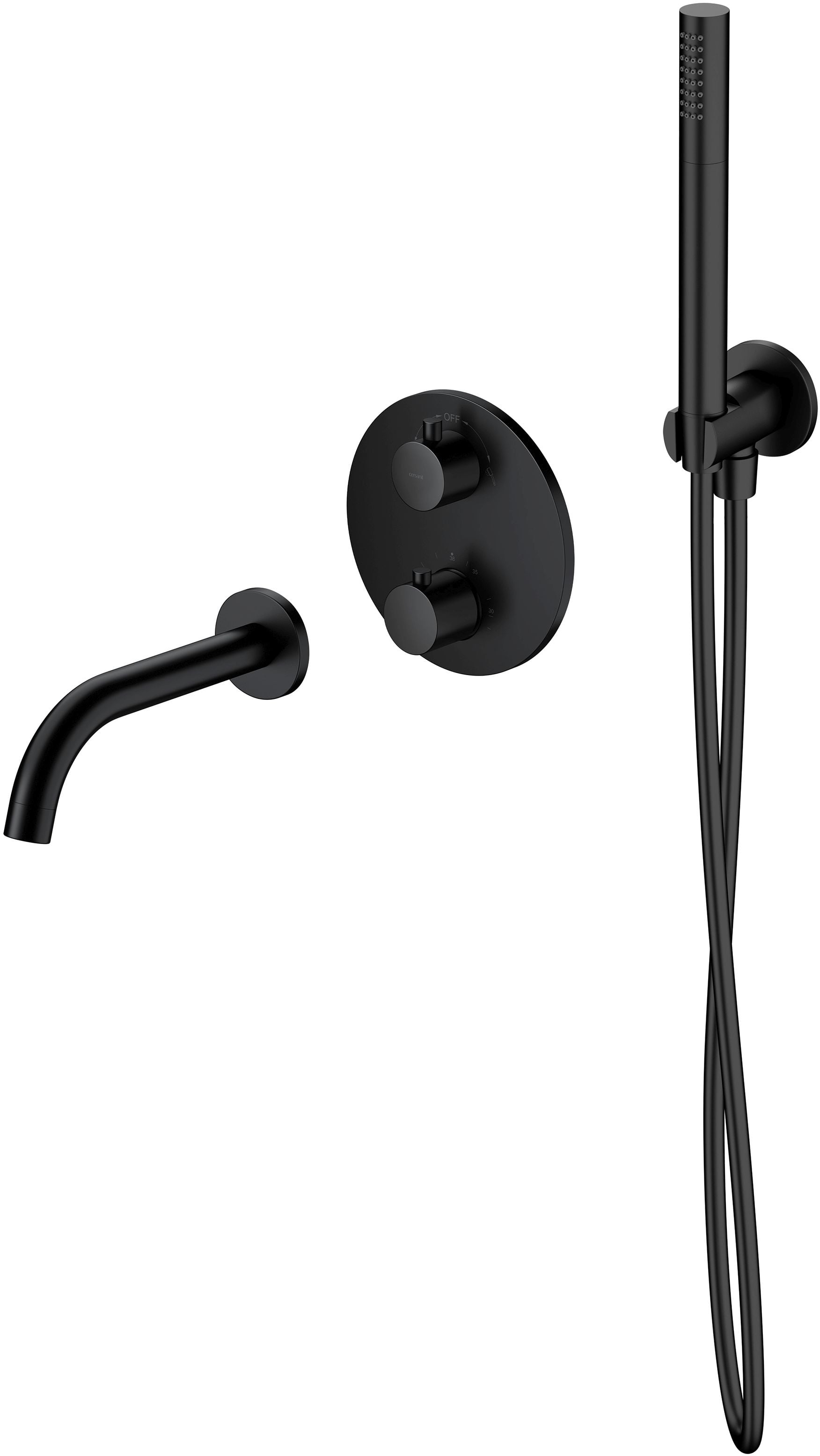 Súprava vaňová/sprchová batéria Cersanit Zen S951-567, sprchová súprava Cersanit Inverto S951-709, S951-554