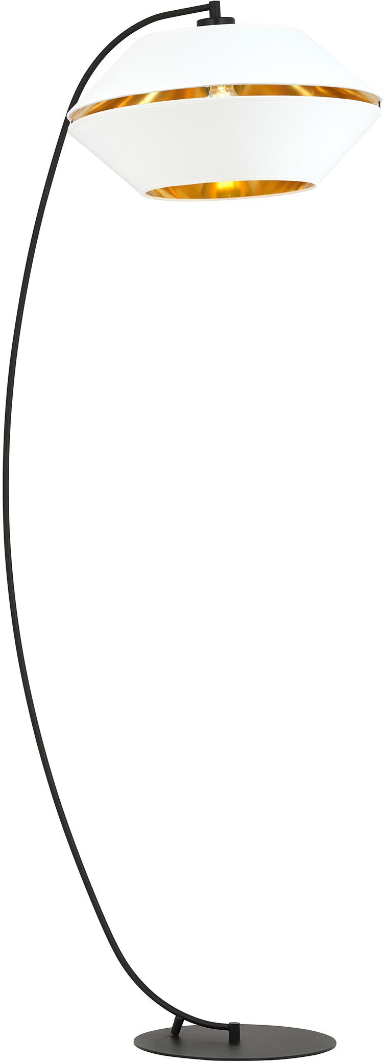 Emibig Piano stojaca lampa 1x15 W biela-čierna-zlatá 1182/LP