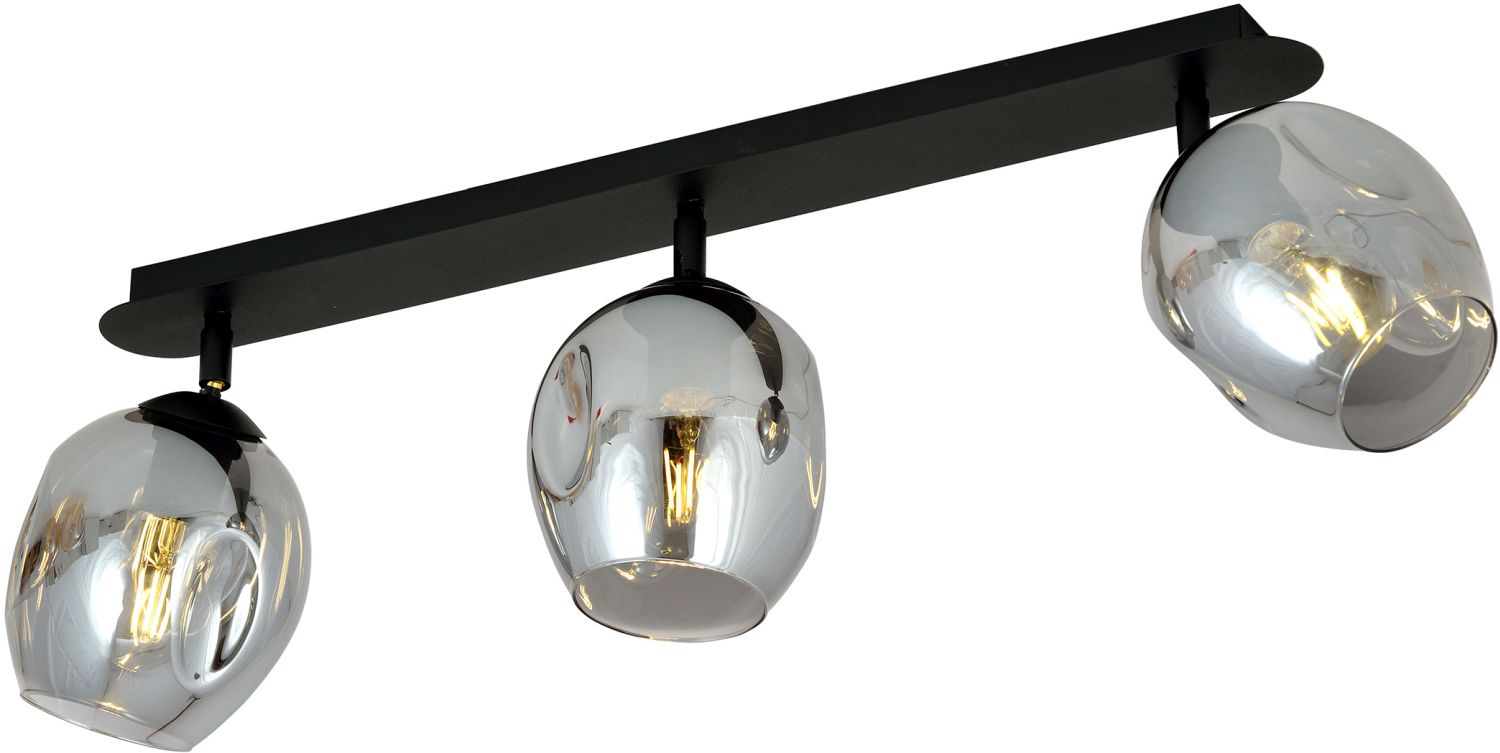 Emibig Flow stropné svietidlo 3x60 W čierna 11783