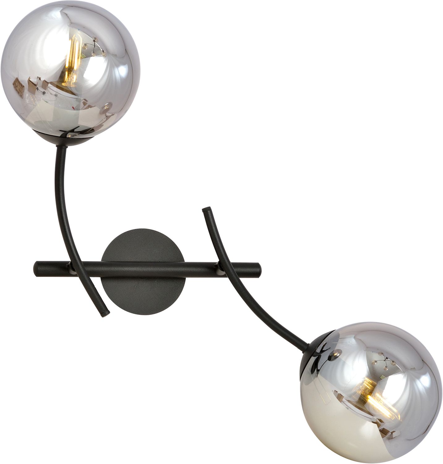 Emibig Hunter nástenná lampa 2x10 W čierna-grafitová 1100/K2