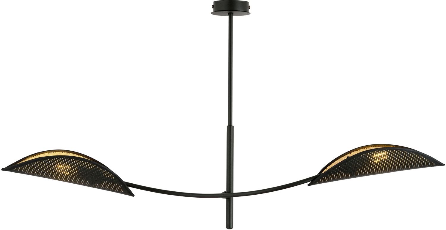 Emibig Lotus stropné svietidlo 2x10 W čierna-zlatá 1106/2