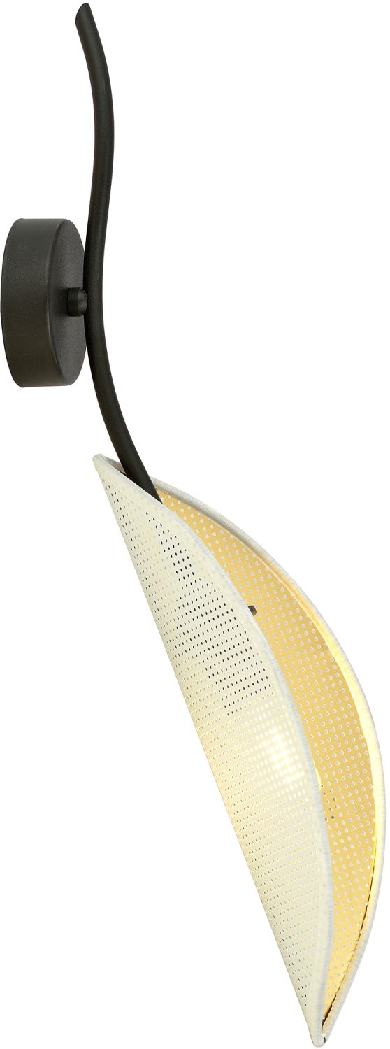 Emibig Lotus nástenná lampa 1x10 W biela-čierna-zlatá 1107/K1