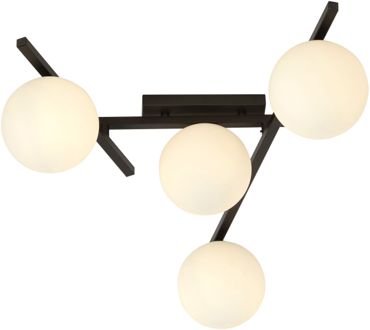 Emibig Smart stropné svietidlo 4x10 W čierna-opalová 1103/4