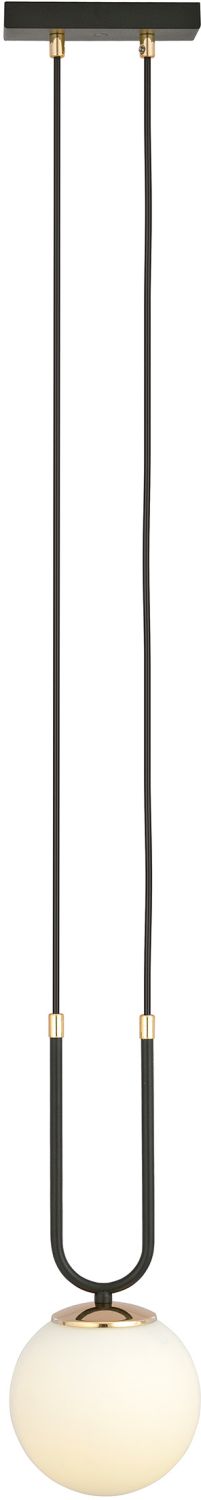 Emibig Glam závesné svietidlo 1x10 W čierna-opálová 1112/1