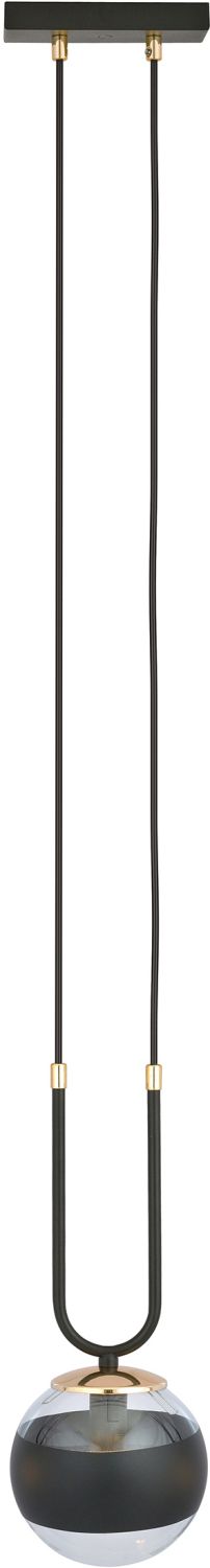 Emibig Glam Stripe závesné svietidlo 1x10 W čierna-priehľadná 1113/1