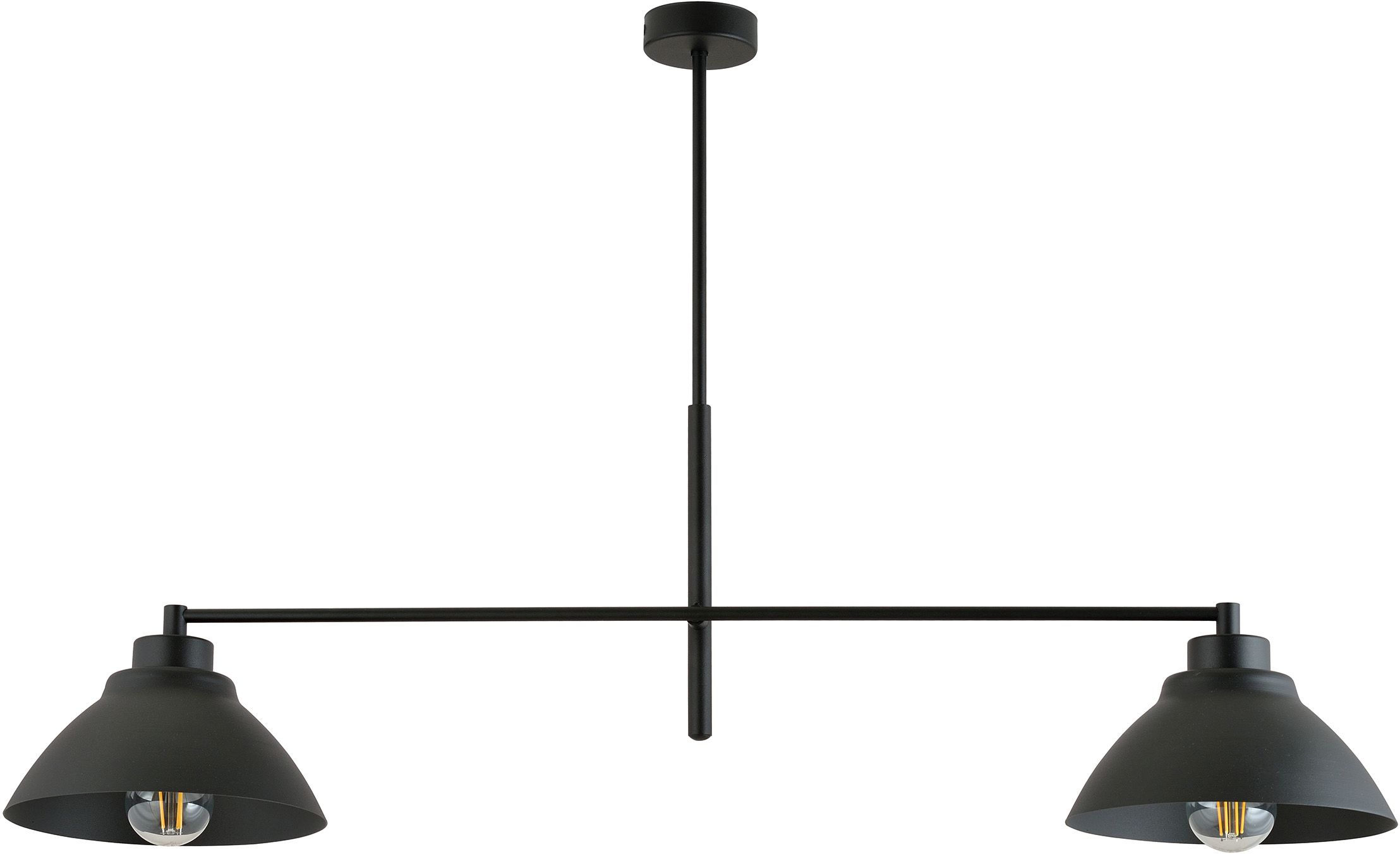 Emibig Maverick stropné svietidlo 2x15 W čierna 1211/2