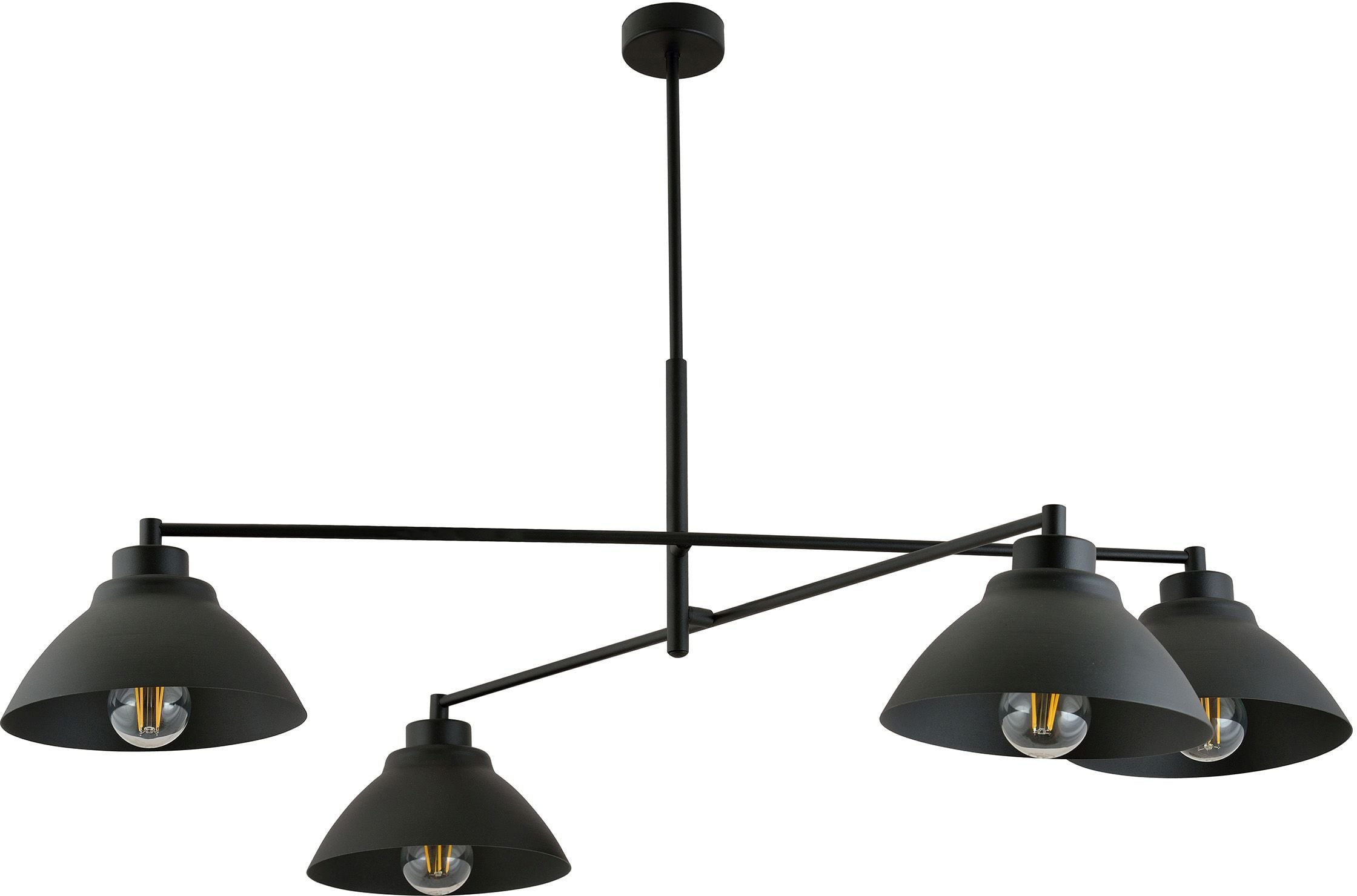 Emibig Maverick stropné svietidlo 4x15 W čierna 1211/4