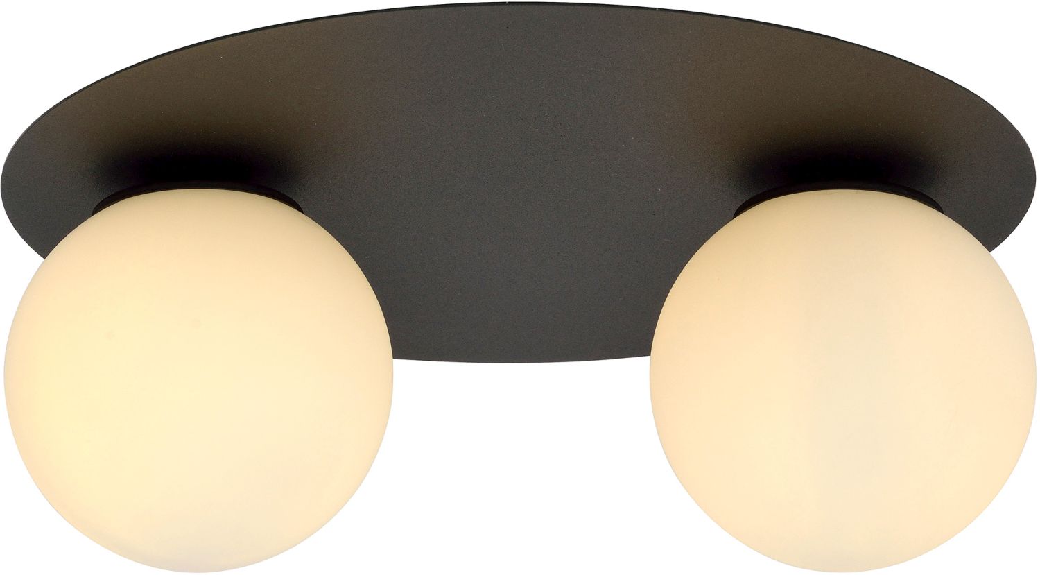 Emibig Solar stropné svietidlo 2x10 W čierna-opalová 1127/2
