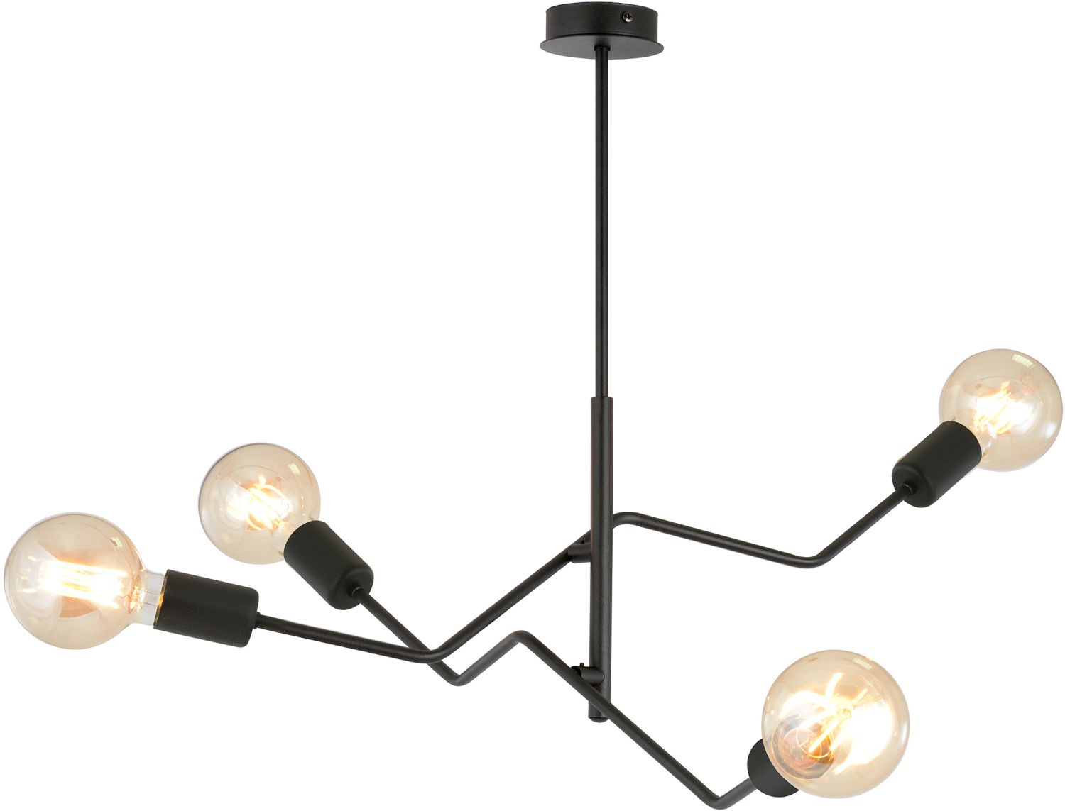 Emibig Frix stropné svietidlo 4x15 W čierna 1126/4