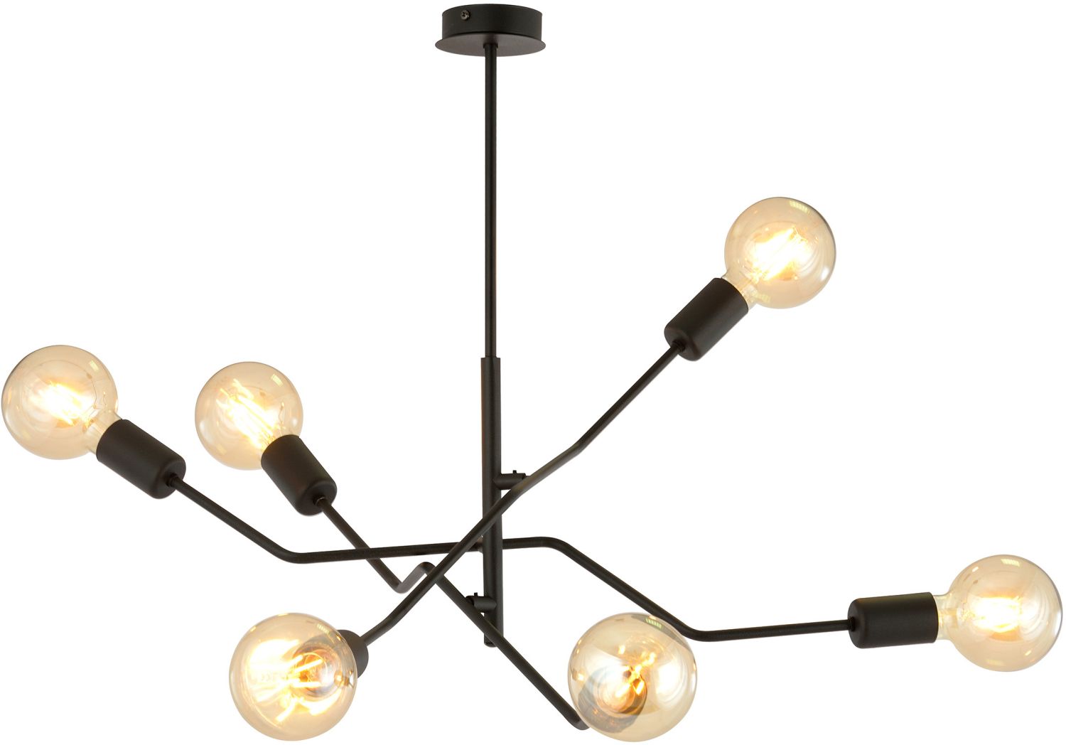 Emibig Frix stropné svietidlo 6x15 W čierna 1126/6