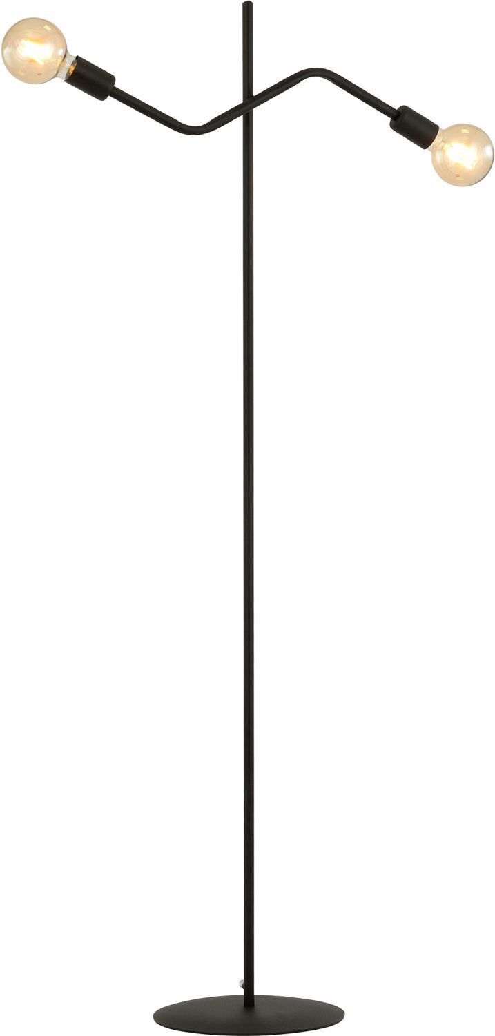 Emibig Frix stojaca lampa 2x15 W čierna 1126/LP2