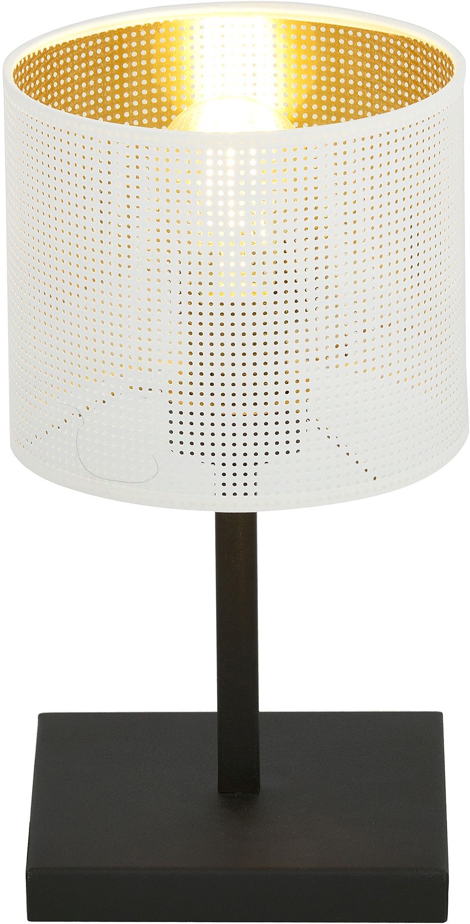 Emibig Jordan stolová lampa 1x15 W biela-čierna-zlatá 1145/LN1