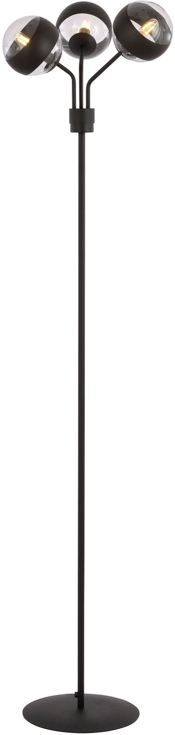 Emibig Nova Stripe stojaca lampa 3x10 W čierna-priehľadná 1139/LP3