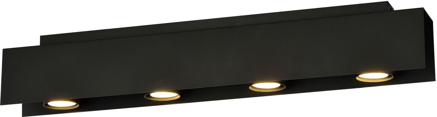 Emibig Kenno stropné svietidlo 4x8 W čierna 1141/4