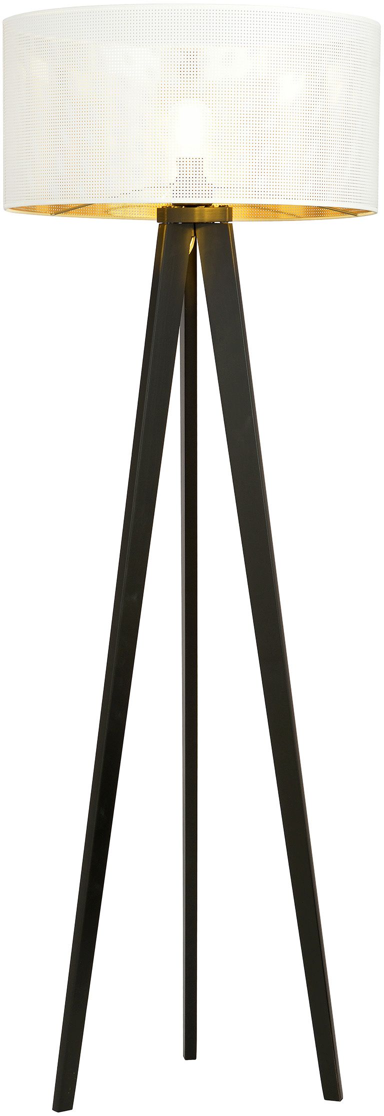 Emibig Aston stojaca lampa 1x15 W biela-čierna-zlatá 1147/LP1