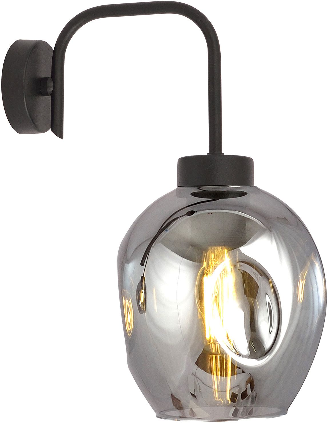 Emibig Lukka nástenná lampa 1x15 W čierna-grafitová 1163/K1