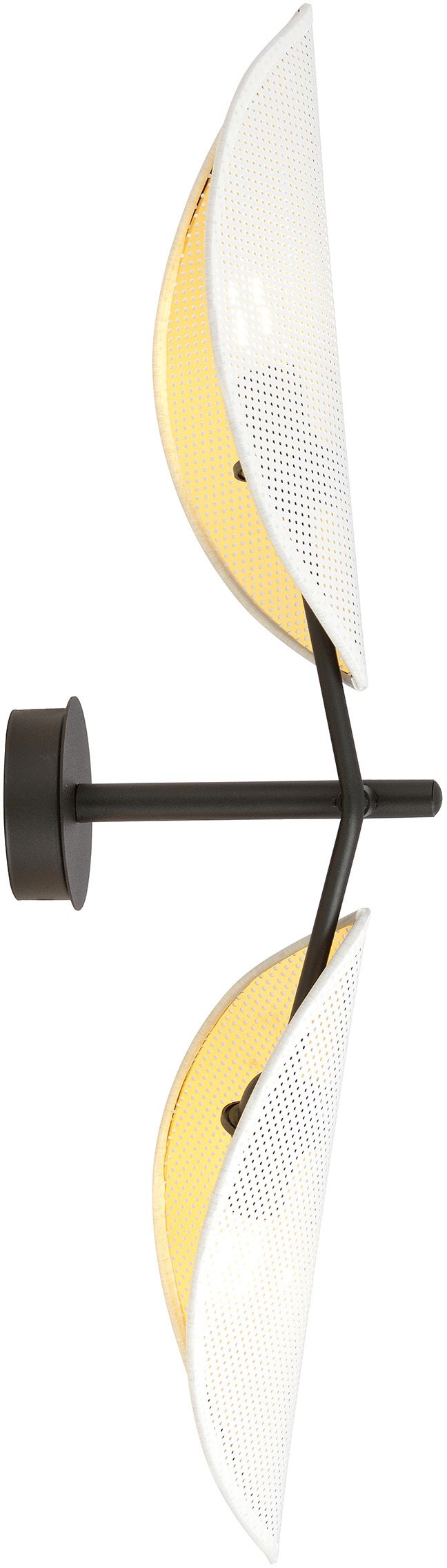 Emibig Vene nástenná lampa 2x10 W biela-čierna-zlatá 1159/K2