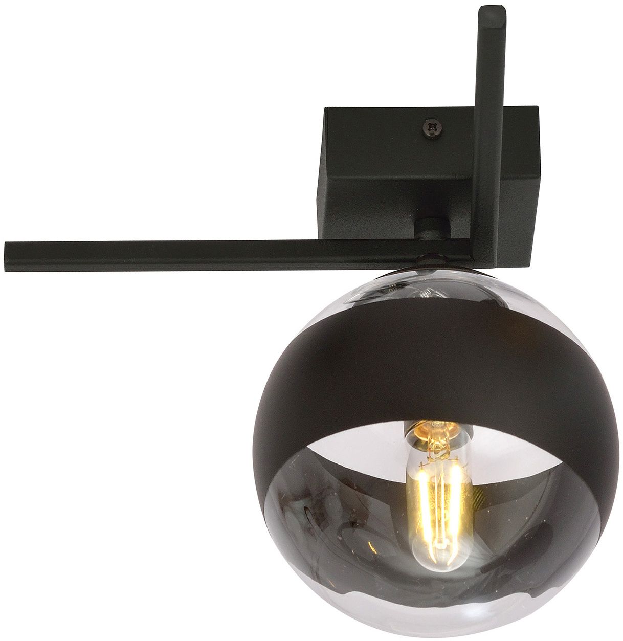 Emibig Imago Stripe stropné svietidlo 1x10 W čierna-priehľadná 1132/1G