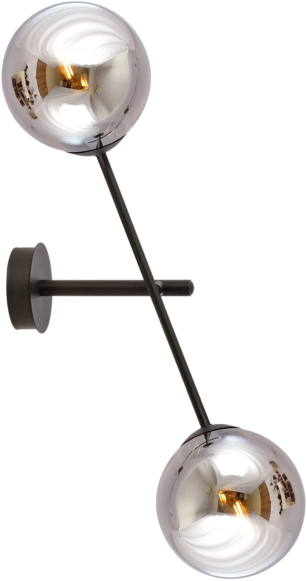 Emibig Linear nástenná lampa 2x10 W čierna-grafitová 1167/K2