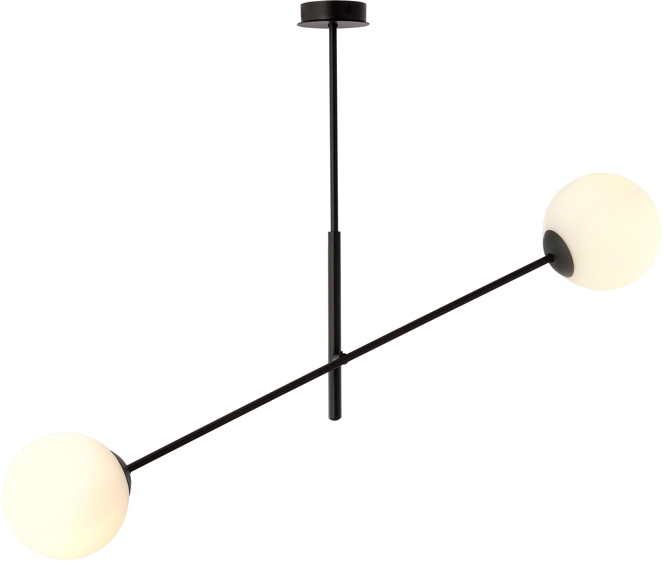 Emibig Linear stropné svietidlo 2x10 W biela-čierna 1169/2