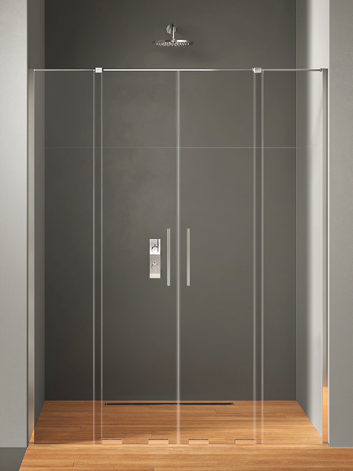 New Trendy Smart sprchové dvere 180 cm posuvné chróm lesklá/priehľadné sklo EXK-4019